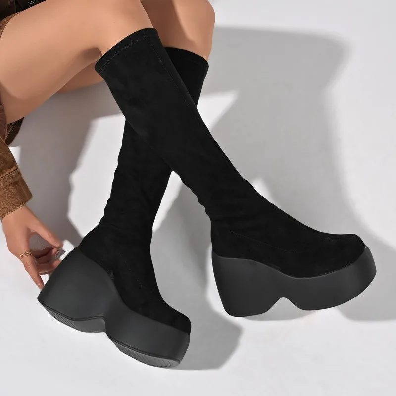 Knee High Sock Women - Kışlık Yeni İnce Büyük Beden Esnek