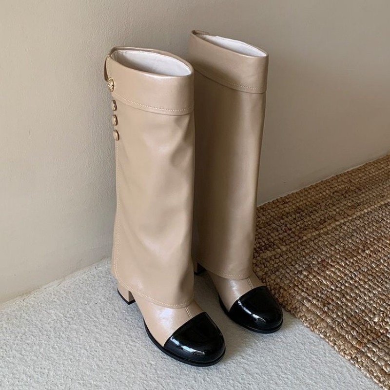 Şık Siyah Beyaz Eklemeli Diz Ü - Knee High Sock Women incelemesi ve fiyatı