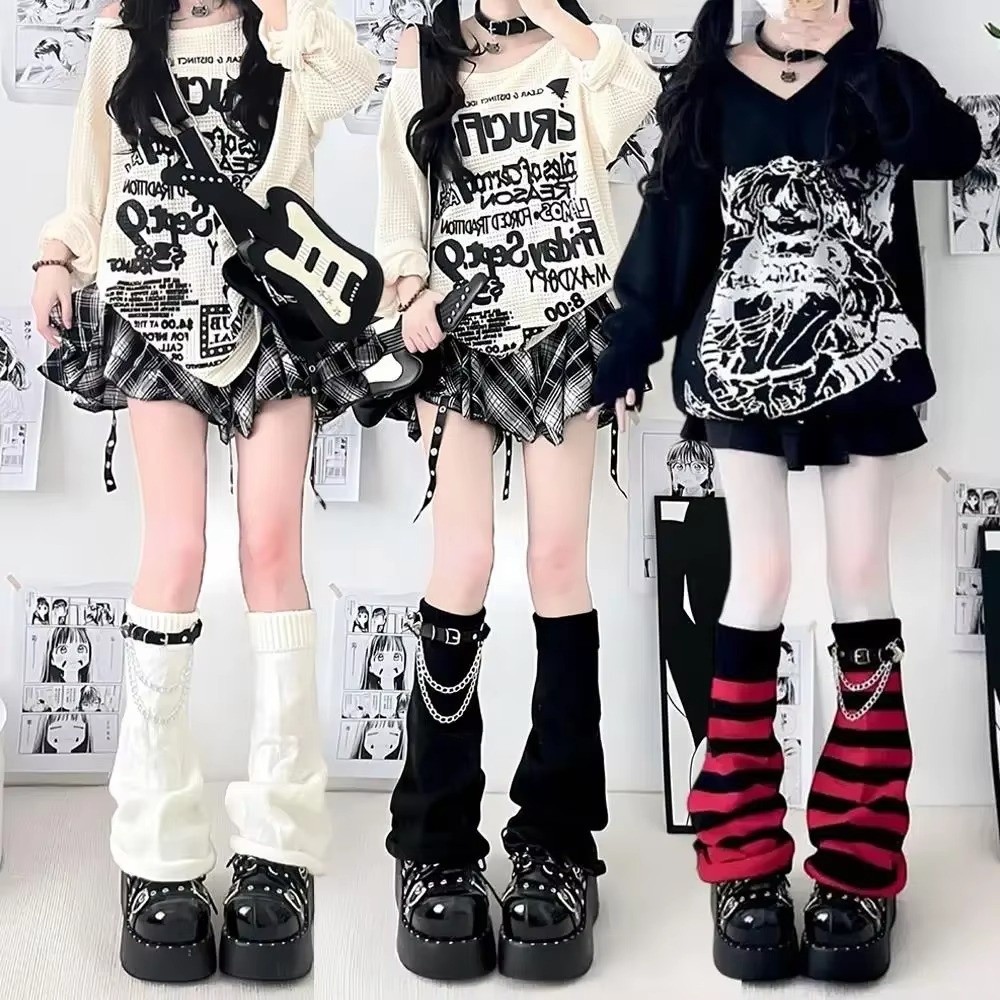 Gotik Harajuku Örgü Bacak Isıt - Boot Sock Slouchy incelemesi ve fiyatı